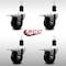 Service Caster 3.5'' SS Phenolic Swivel 1-1/2'' Expanding Stem Caster Set Total Lock Brake, 4PK SCC-SSEXTTL20S3514-PHS-112-4 - alternate 2